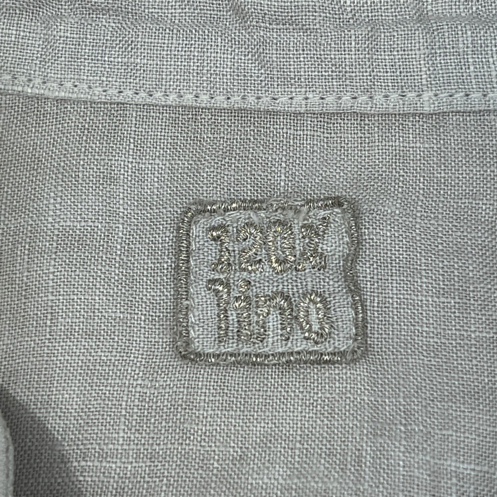 120% Lino Grey 100% Linen Tunic Blouse Braided Tie Waist IT 48 US‎ XL 0127915517 - Picture 4 of 8